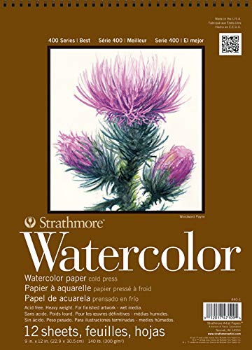 Strathmore 440-1 Strath W.Color 400 9X1212SHT 130 lbspirl, Multicolor