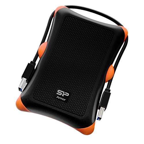 Silicon Power 1TB Rugged Portable External Hard Drive Armor A30, Shockproof USB 3.0 for PC, Mac, Xbox and PS4, Black
