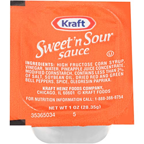 Kraft Sweet & Sour Sauce Single Serve Packet (1 oz Packets, Pack of 100)