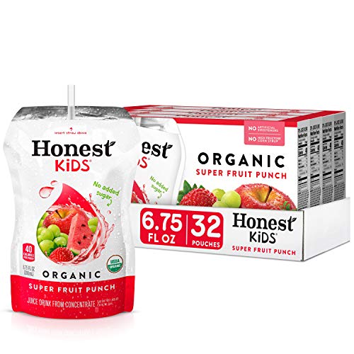 Honest Kids Super Fruit Punch, Organic Fruit Juice Drink, 6.75 fl oz (32 Pack)