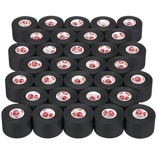 Cramer Team Color Athletic Tape, Black, For Ankle, Wrist, and Injury Taping, Helps Protect and Prevent Injuries, Promotes Faster Healing, Athletic Training First Aid Supplies, 1.5', Bulk 32 Roll Case