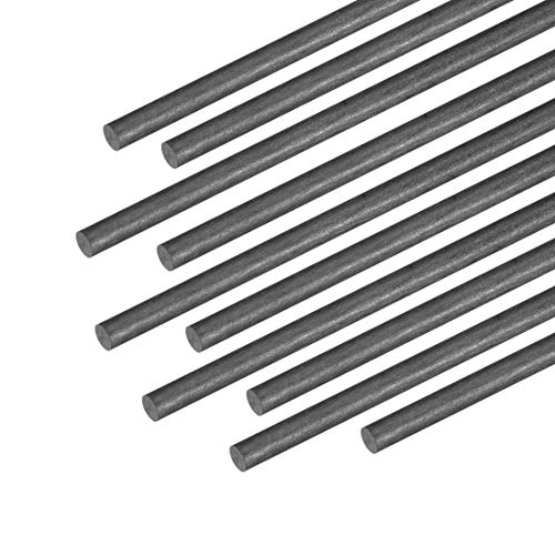 uxcell 2mm Carbon Fiber Rod for RC Airplane Matte Pole US, 400mm 15.7 inch, 10pcs