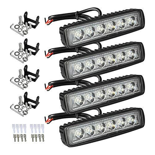 4PCS 6' LED Light Bar 36W 6500K Super Bright Led Waterproof Boat Spot Marine Deck Light/Off Road Light Fog Light SUV ATV 4WD Car Truck Golf Cart IP67