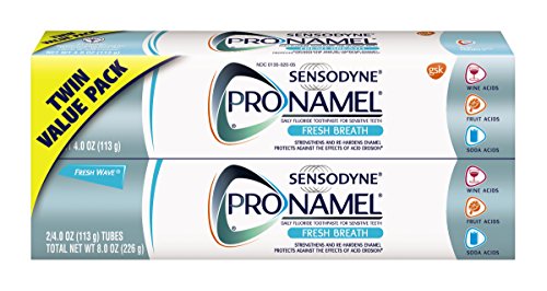 Sensodyne Pronamel Fresh Breath Enamel Toothpaste for Sensitive Teeth, to Reharden and Strengthen Enamel, Fresh Wave - 4 Ounces (Pack of 2)