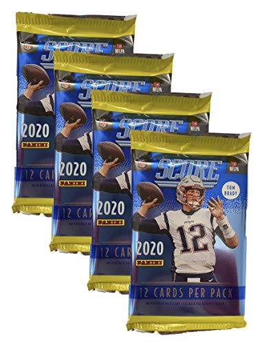 Panini 2020-2021 Score NFL Football Trading Cards Retail Factory Sealed 4 Pack