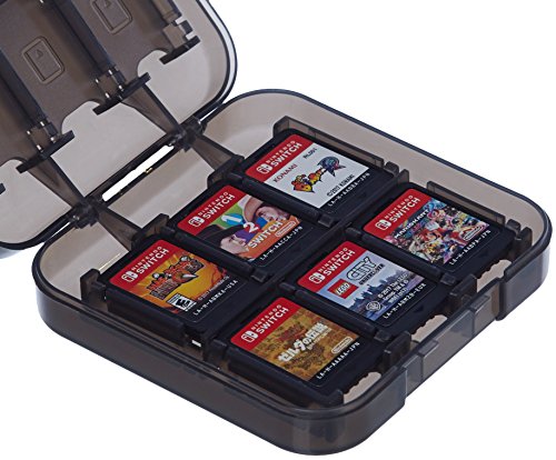 AmazonBasics Game Storage Case for 24 Nintendo Switch Games - 3.4 x 3.4 x 1 Inches, Black
