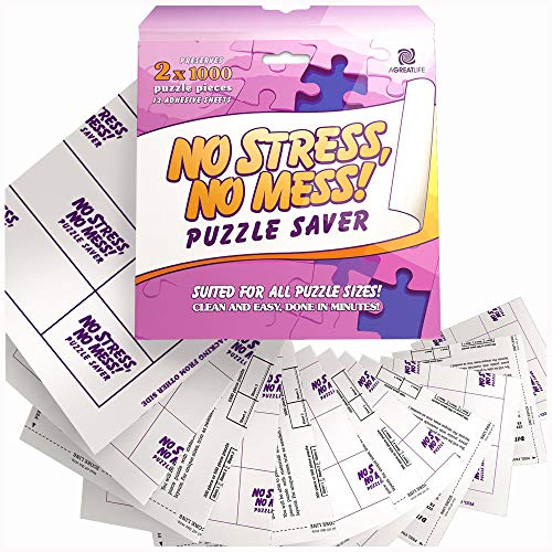 aGreatLife 12 Sheets No Stress, No Mess Puzzle Saver - Puzzle Glue Sheets That Preserve Your Puzzle Masterpieces of Up 2 Sets of 1000 Piece Puzzles for Adults and Kids
