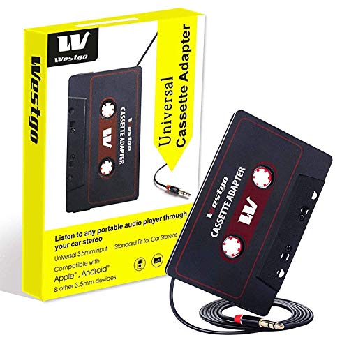 Westgo Audio Aux Cassette Adapter-Car Cassette Adapter-Audio Cassette Player-Retro and Vintage Cassette Adapter