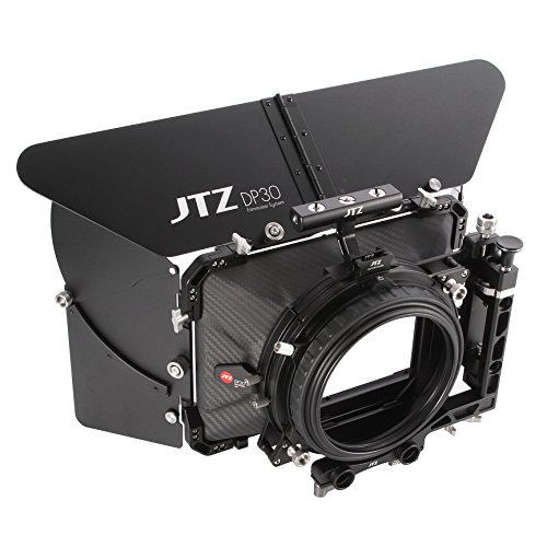 JTZ DP30 Cine Lens Carbon Fiber 4x4 Swing-Away Matte Box with 15mm/19mm Rod Rail Rig for Sony FS5 FS7 ARRI RED Canon C100 C200 C300 BM D Blackmagic BMPCC BMCC Pocket Cinema Panasonic Camera