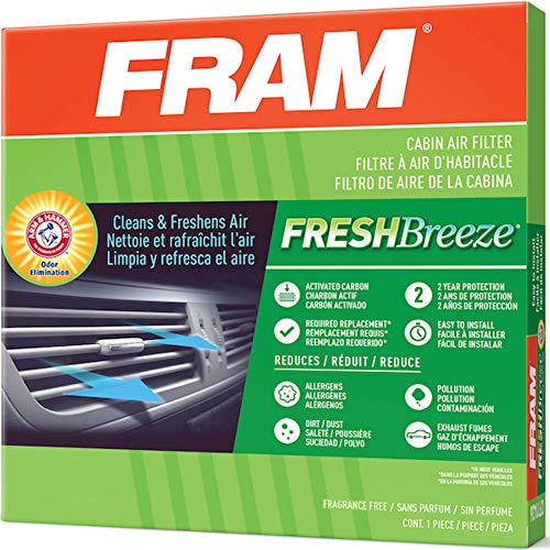 FRAM Fresh Breeze Cabin Air Filter with Arm & Hammer Baking Soda, CF11810 for Jeep/Fiat Vehicles