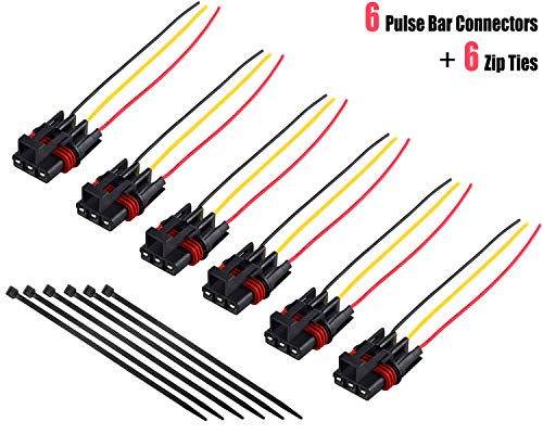 UNIGT 6 Pack Pulse Power Plug Connector Compatible with 2018-2020 Polaris Ranger RZR XP 1000 RS1 General Pulse Bus Box Power Harness Pigtail Connector