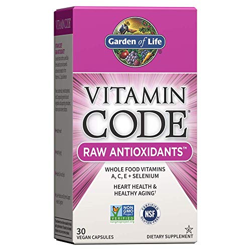 Garden of Life Antioxidant - Vitamin Code Raw Whole Food Vitamin Supplement with Probiotic and Enzyme Blend, Vegan, 30 Capsules *Packaging May Vary*
