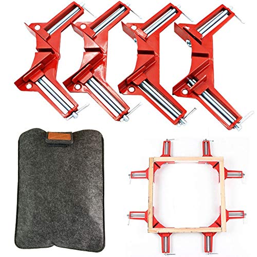 GoLucky7 Right Angle Clamp, 90 Degrees Corner Clamp, Picture Frame Holder, Glass Holder, DIY Woodworking Hand Tools