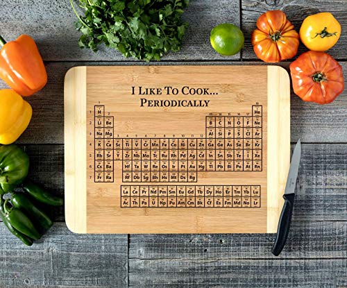 Personalized Cutting Board Engraved Bamboo Chopping Block HDS Periodic Table