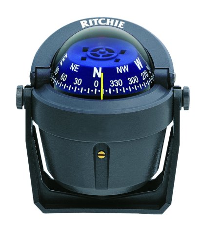 Ritchie Explorer Compas Dial with Adjustable Bracket Mount and 12V Green Night Lighting (Gray, 2 3/4-Inch)