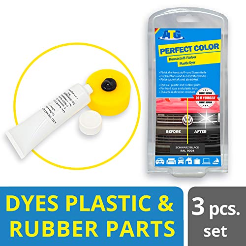 ATG Plastic Trim Restorer - Black Dye | Gives Rubber, Vinyl and Plastic New Life & Brings Back The Shine | Plastic Restorer for Cars | Plastic Restorer