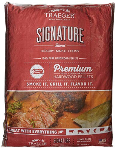 Traeger Grills PEL331 Signature Blend 100% All-Natural Hardwood Pellets - Grill, Smoke, Bake, Roast, Braise, and BBQ (20 lb. Bag)