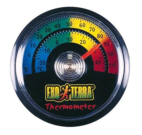 Exo Terra Thermometer for Reptile Terrarium, Celsius and Fahrenheit Thermometer, PT2465