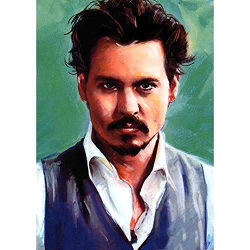 Johnny Depp Actor 3D Poster Wall Art Decor Print | 11.8 x 15.7 | Lenticular Posters & Pictures | Memorabilia Gifts for Guys & Girls Bedroom | Sweeney Todd Movies & Celebrity Fan Picture & Artwork