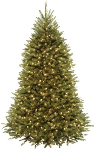 National Tree Company lit Artificial Christmas Tree Includes Pre-Strung White Stand Dunhill Fir-7 ft, 7 Feet, Clear Lights