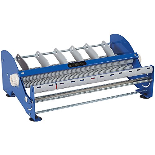 Aviditi SL9518 Steel Manual Table Top Label Dispenser, 1' Core, 18' Width, Blue