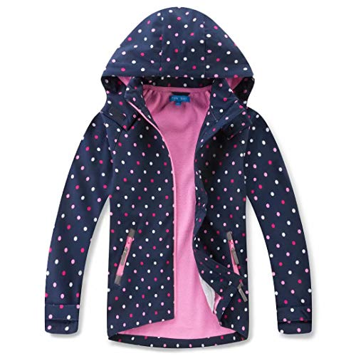 Little Girls Waterproof Golf Outfit Kid Winter Rain Gear Fall Fleece Hood Rain Coat for 8Y Boys