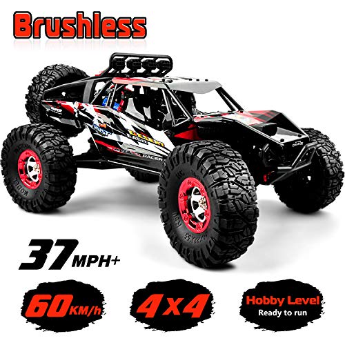 Gizmovine RTR Hobby RC Car 1:12 Scale 4WD Remote Control Truck 60+KM/H High Speed, Brushless 2.4 GHz Radio Controlled Cars with 1 Rechargeable Batteries, 4x4 Off-Road RC Monster Trucks