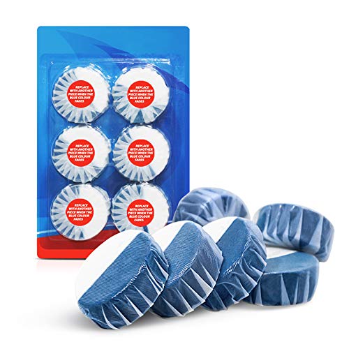 Vacplus Automatic Toilet Bowl Cleaner Tablets(6 Pack), Bathroom Toilet Tank Cleaner, Toilet Blue & White Clean Bubbles, Long-lasting, Fresh Smell, No Pungent Odor