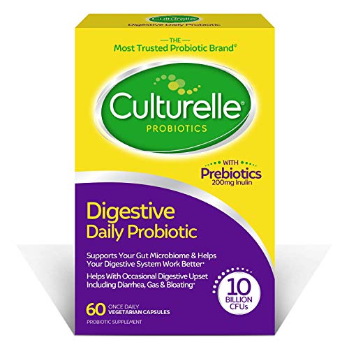 Culturelle Daily Probiotic, Digestive Health Capsules, Works Naturally with Your Body to Keep Digestive System in Balance*, With the Proven Effective Probiotic, 60 Count *Packaging May Vary*