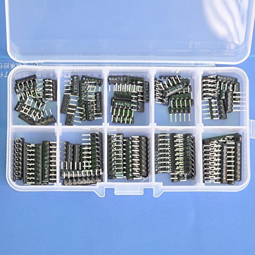 Electronics-Salon Thick Film Network Resistor Assortment Kit, Array Resistor, Bussed Type, 1/8W, SIP-5 and SIP-9 470 1K 4.7K 10K 47K ohm.