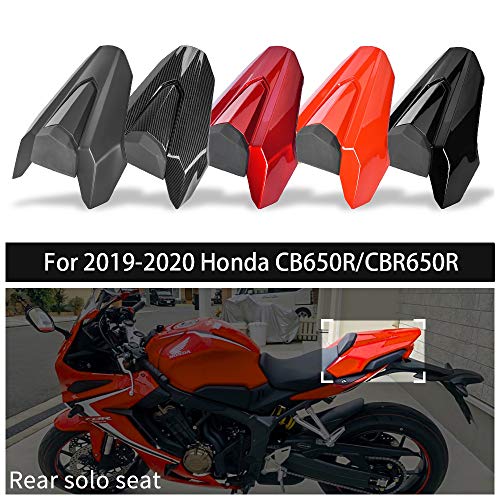 FATExpress CB650R CBR650R Accessories Motorcycle Rear Passenger Pillion Solo Seat Cowl Cover Motor Fairing Tail Section for 19 20 Honda CB CBR 650R 2019 2020 Motorbike Parts (Matte Black)