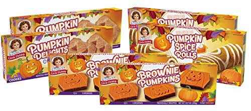 Little Debbie Pumpkin Patch Variety Pack, 2 Boxes of Brownie Pumpkins, 2 Boxes of Pumpkin Delights, 2 Boxes of Pumpkin Spice Rolls