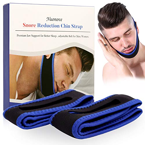 Anti Snoring Chin Strap, Snore Chin Strap, Stop Snoring Chin Strap, Anti Snoring Devices, Upgraded 2020 Ajustable Stop Snoring Solution for Men Women 2pc