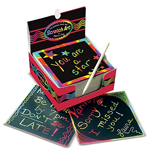 Melissa & Doug Scratch Art Box of Rainbow Mini Notes