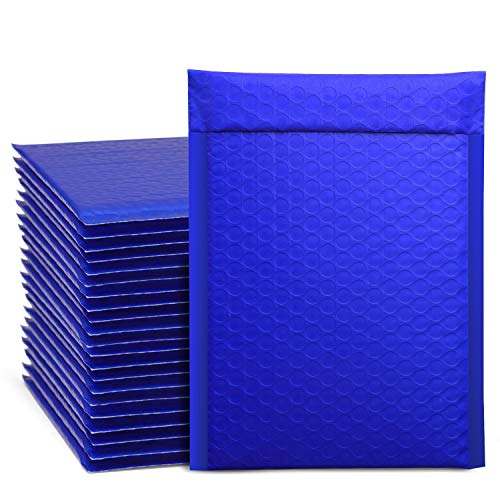 Metronic 25pcs Poly Bubble Mailers 6x10 Inch Padded Envelopes #0 Bubble Lined Poly Mailer Self Seal Blue