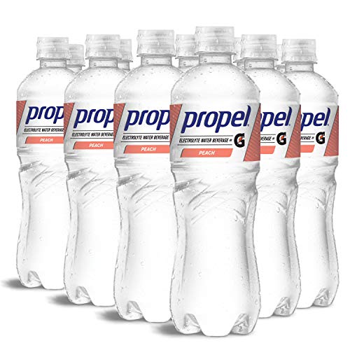 Propel, Peach, Zero Calorie Water Beverage with Electrolytes & Vitamins C&E, 24 Fl Oz, pack of 12