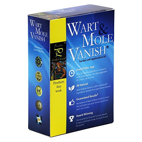 Pristine Herbal Touch - Wart & Mole Vanish, All Natural Mole & Skin Tag Remover (Fast Results, 20 Minute Application) Award Winning, Best Mole Remover, Best Wart Remover, Fast & Effective, All Natural