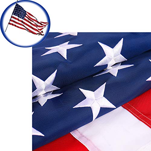 Geek Cheers American Flag 3x5 FT, Heavyweight 210D Oxford Materials with Embroidered Stars, Sewn Stripes, Brass Grommets, Indoor/Outdoor Durable US Flag, UV Protection Premium Quality American Flags