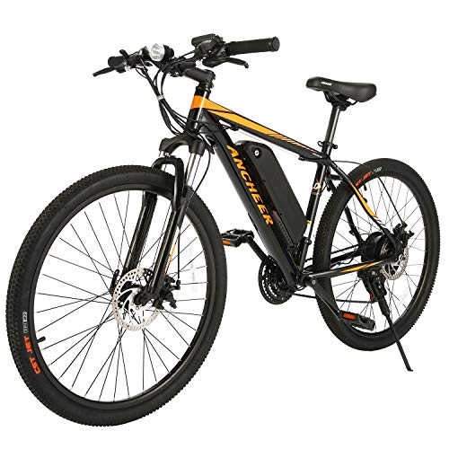 ANCHEER Electric Bike Electric Mountain Bike 350W Ebike 26'' Electric Bicycle, Newest 20MPH Adults Ebike with Removable 36V 7.8Ah Lithium-Ion Battery, Professional 21 Speed Gears