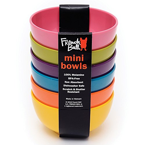 French Bull 4' Mini Bowl Set of 6 - Melamine Dinnerware - Small, Kids, Pasta - Multicolor