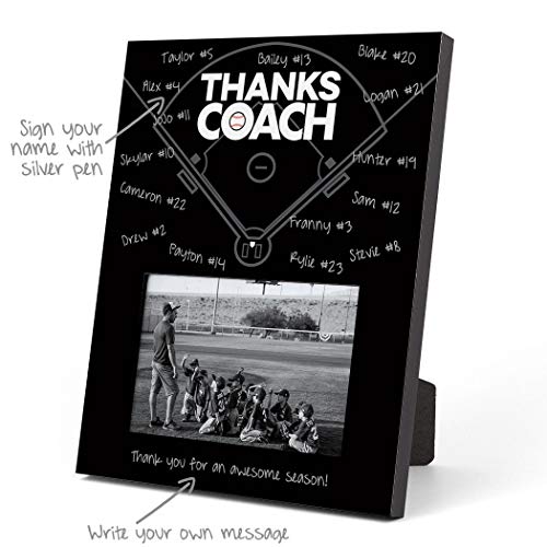 ChalkTalkSPORTS Baseball Photo Frame | Coach (Autograph) Picture Frame | Black