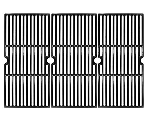 Hongso 19 1/16 Inch Porcelain Coated Cast Iron Cooking Grate Grid Grill Replacement for Brinkmann 810-1750-S, 810-1751-S, 810-3551-0 Gas Grill Models, BBQ Grill Grates, Set of 3 (PCB006)