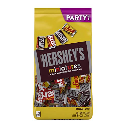 HERSHEY'S Halloween Candy, Assorted Chocolate Miniatures (HERSHEY'S, KRACKEL, & MR. GOODBAR), Variety Pack, 35.9 Oz