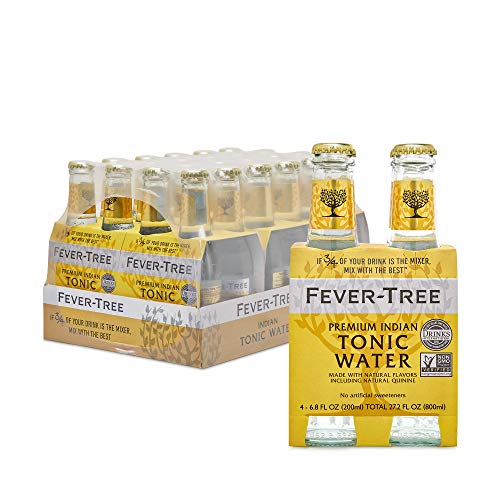 Fever-Tree Premium Indian Tonic Water, No Artificial Sweeteners, Flavourings or Preservatives, 6.8 Fl Oz (Pack of 24)