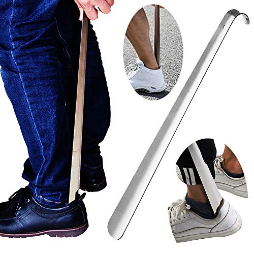 Metal Shoe Horn,Extral Long handled Shoehorn,17' Heavy Duty Stainless Steel Shoes Horn for Women,Men,Kids,Seniors,Elderly,Disabled,Pregnancy,Boots,Dress,Runing,Shoes,Sneakers …