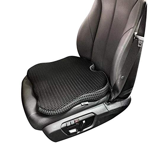 Dreamer Car Heightening Seat Cushion Pad for Car Driver Seat - Supportive and Comfortable Seat Cushion for Car Front Seat for Tailbone Pain Relief (Black)