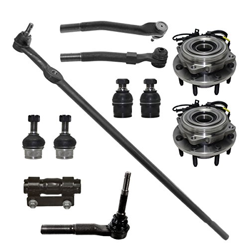 Detroit Axle - New 11-Piece Front Suspension Kit - (1) Outer Tie Rod, Pitmans to Steering Arm, (1) Adjustment Sleeve, (2) Outer Tie Rod, Steering to Steering Arm - 4x4 SRW ONLY