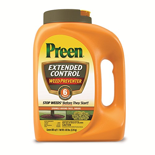 Preen 2464092 Extended Control Weed Preventer - 4.93 lb. - Covers 805 sq. ft.