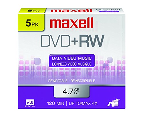 Maxell 634045 4.7Gb Dvd+Rw Disc Slim Jewel (Packaging may vary)