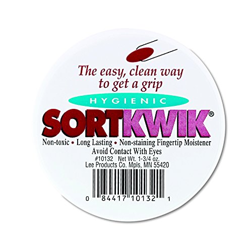 LEE 10132 Sortkwik Fingertip Moisteners, 1 3/4 oz, Pink (Pack of 2), Package may vary